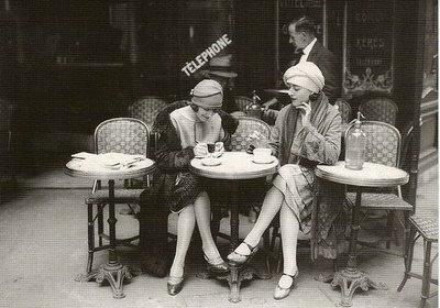Vintage French Flappers circa 1920 (postcard)